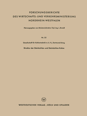 cover image of Struktur der Steinkohlen und Steinkohlen-Kokse